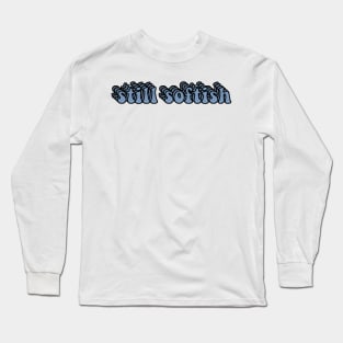 Tiktok Light Blue Still Softish Sticker Long Sleeve T-Shirt